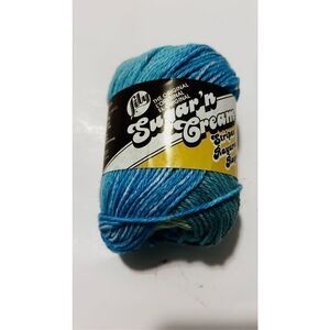 The original Sugar’n cream4 ply worsted country stripes 102023 blue 2.5oz 2 pc 1